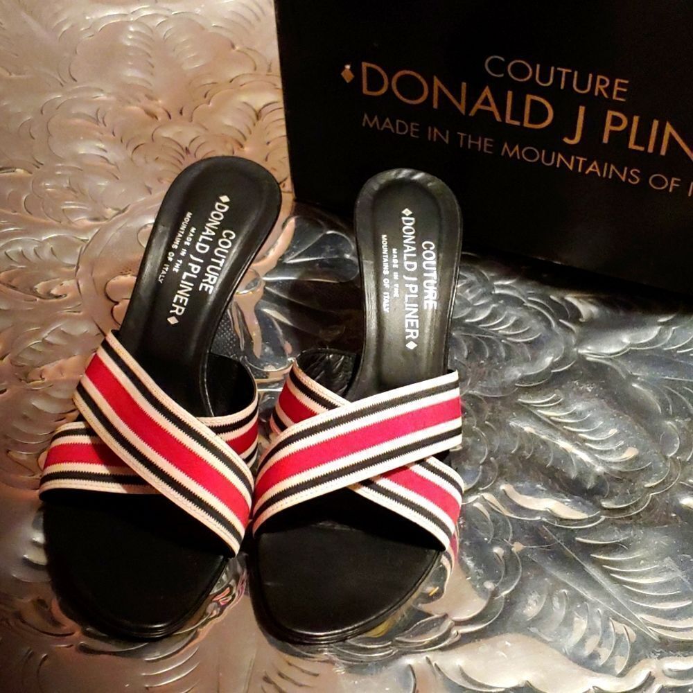 Black,white,red,racing stripe TRIX SZ.8 COUTURE DONALD J PLINER box comes with!
